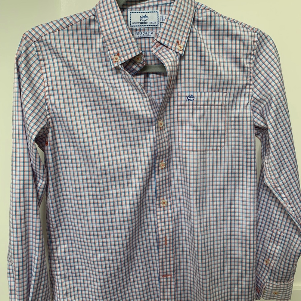 New Boys Southern Tide Button Down Dress Shirt size 12
